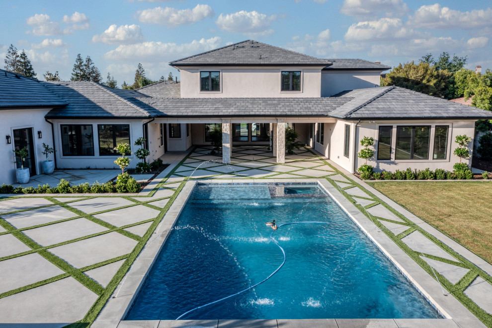 Resort-Style Pool & Outdoor Living | French Country Transitional Estate