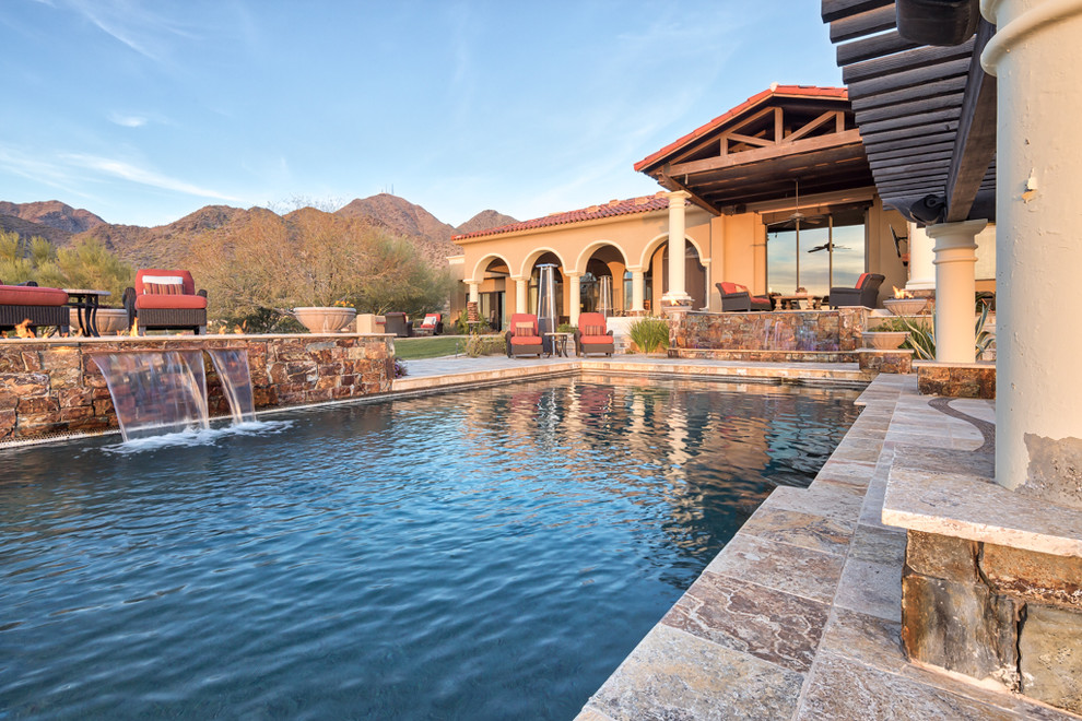 Modern swimming pool in Phoenix.