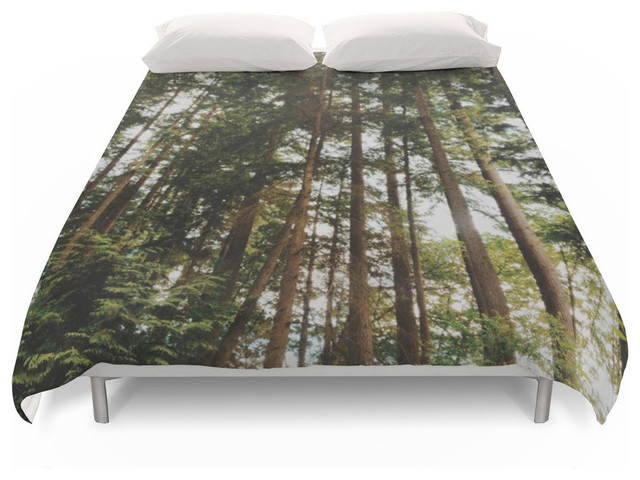 North Vancouver Forest Duvet Cover Contemporary Duvet Covers