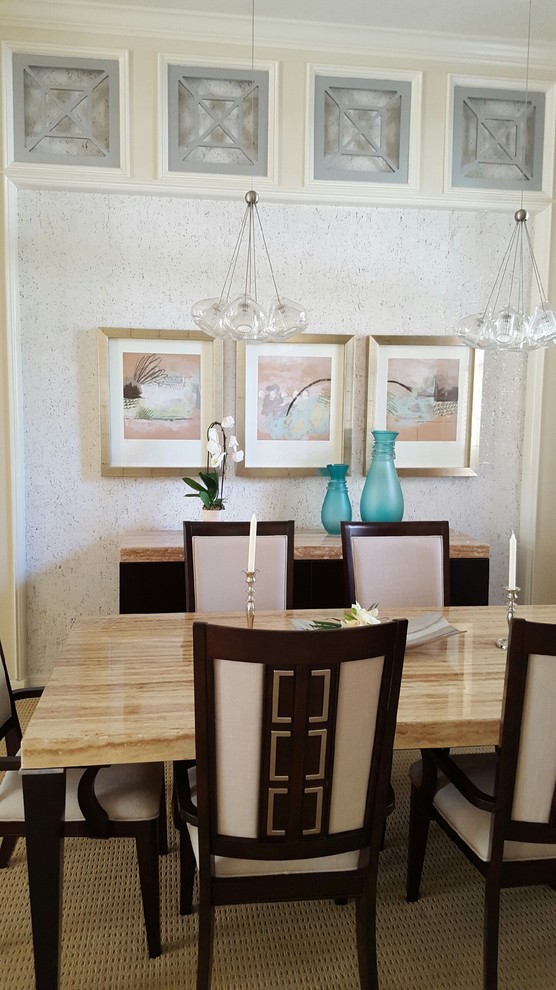 Photo of a contemporary dining room in Tampa.