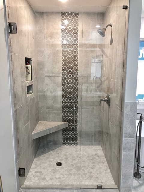 Colonial Masterbath Makeover transitional-bathroom