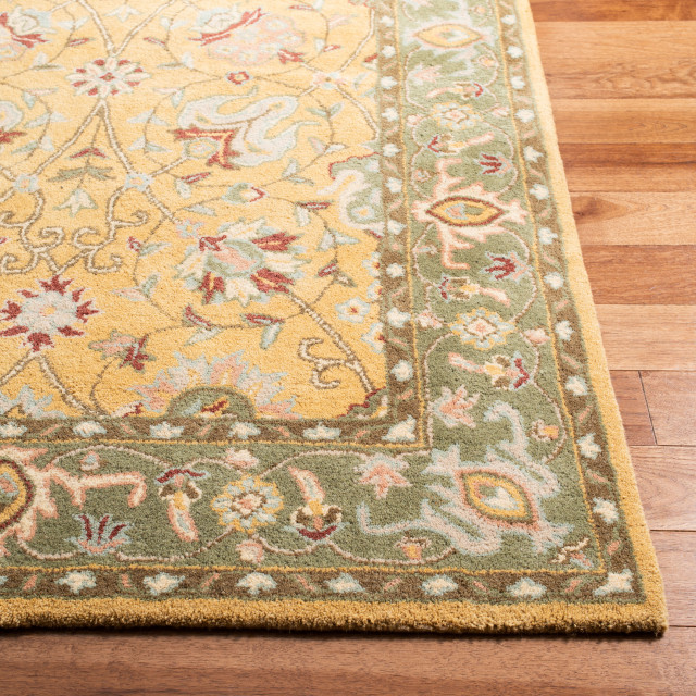 Safavieh Antiquity Collection AT21 Rug, Gold, 9'6"x13'6"