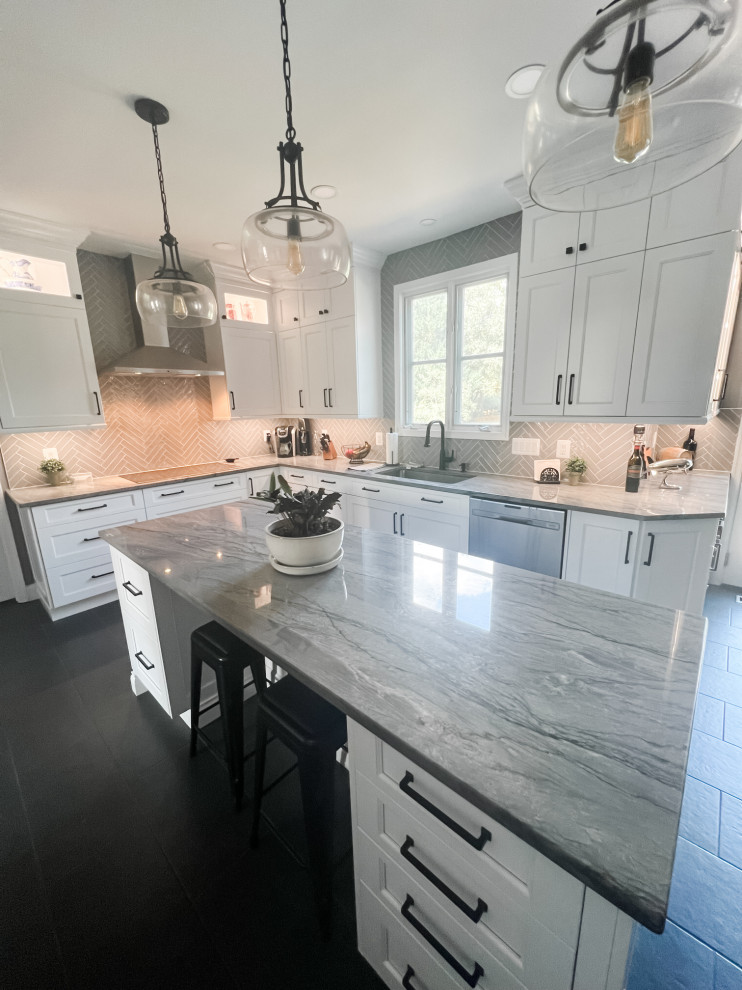 Example of a transitional kitchen design in Baltimore
