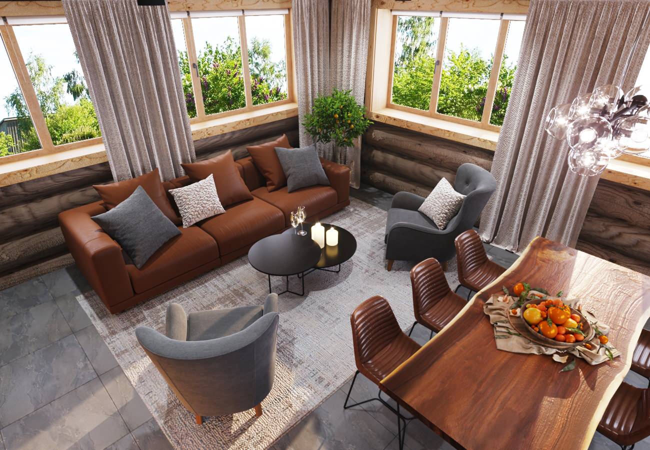 Интерьер бани в Бийске