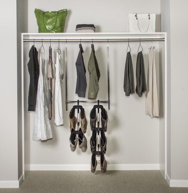 Boot Butler Boot Rack Hanging From Lower Rod Traditional Wardrobe New York By Boot Butler