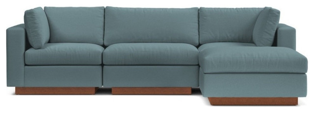 Apt2B Taylor Plush 4-Piece Modular Chaise Sectional Sofa, Cloud Velvet