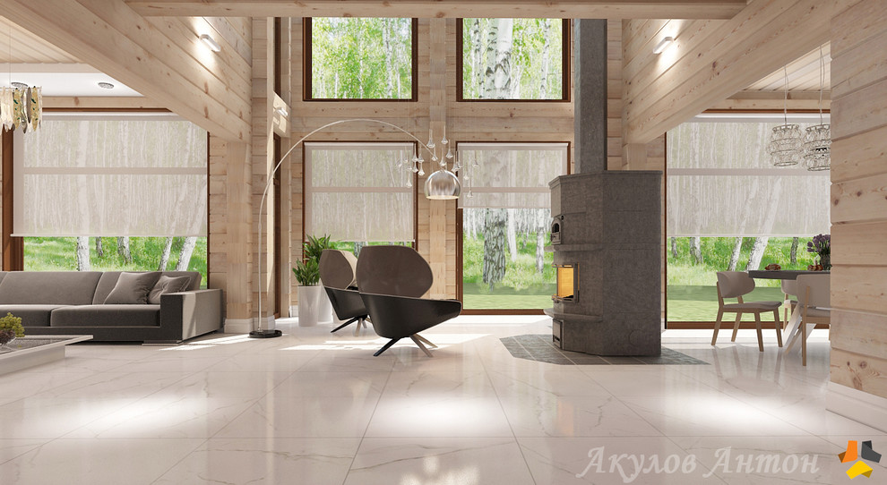 Дизайн-проект коттеджа из клееного бруса. 200 кв.м.