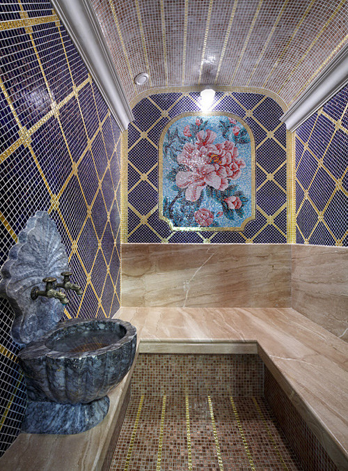 Интерьеры бассейна в загородном доме. 171.2 м2. Лобня