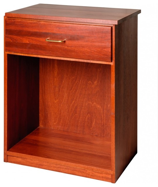 Office Desk Stand Printer Stand Wood Cherry Stain Poplar 30 Inch