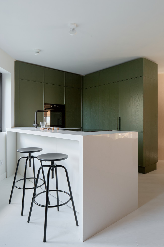 Кухня-гостиная. Разворот на 45 градусов