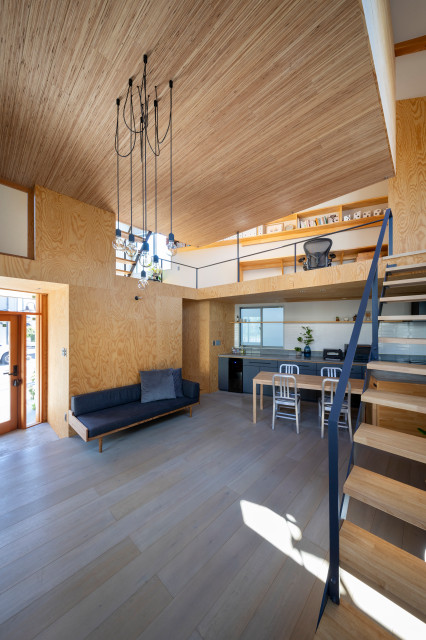 交錯線のワンルーム住宅 contemporain-salon