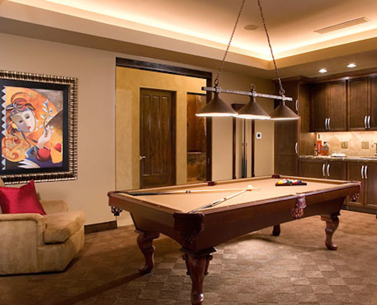 Home bar - transitional home bar idea