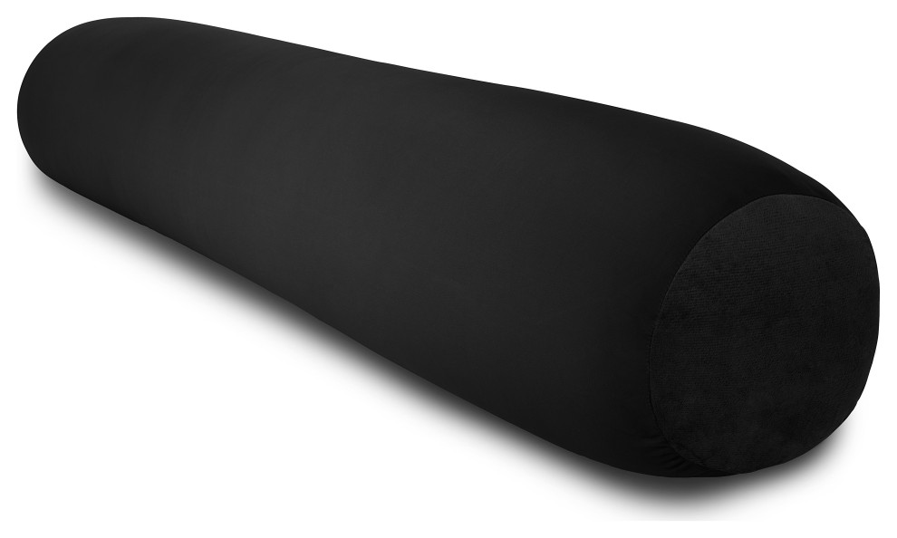 Microbead Body Pillow, Hypoallergenic, Cover 47"X7", One Size Contemporary Decorative