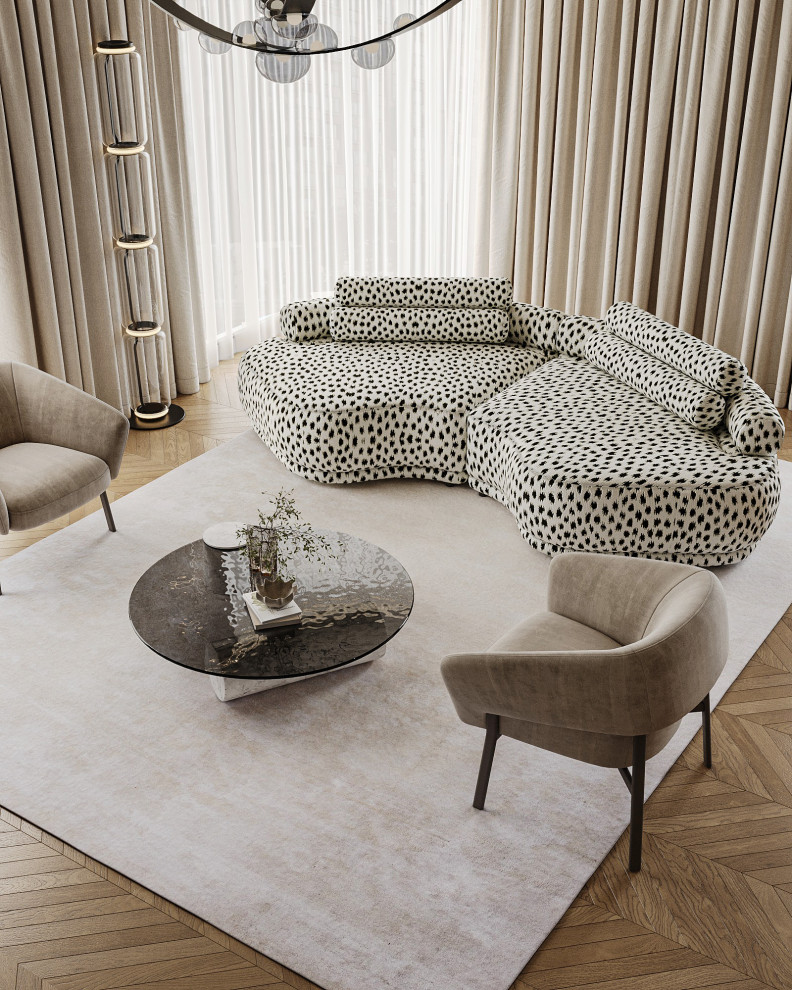 Гостиная с радиусными элементами