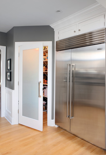 Soothing White and Gray Kitchen Remodel - Transitional - Kitchen ...