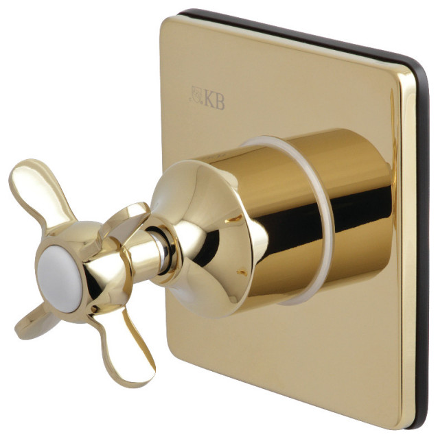 Kingston Brass KS3042BEx 3-Way Diverter Valve With Trim Kit, Polished ...