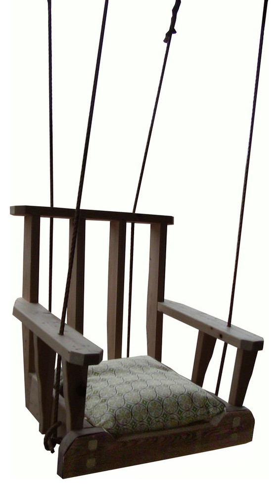 1800 Swing Chair, Dark Stain, Cypress Wood