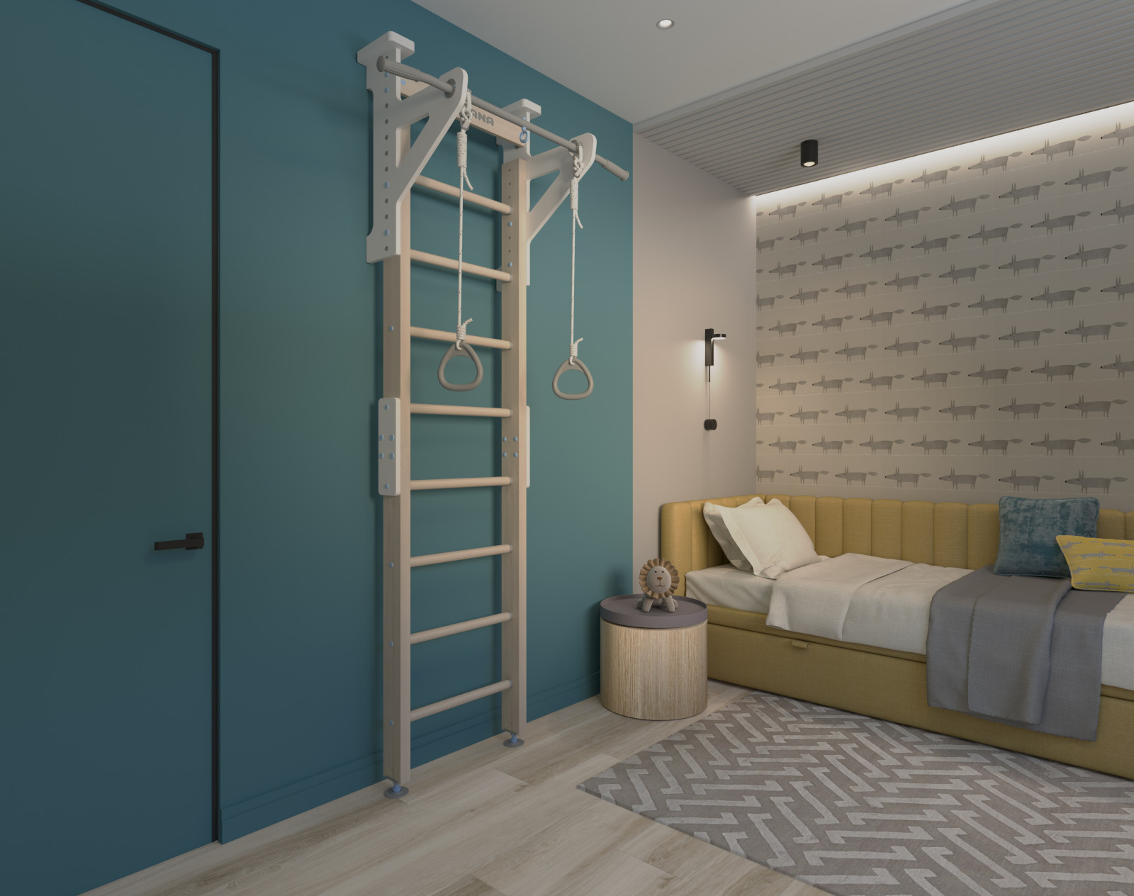 Загородный дом с ярким интерьером