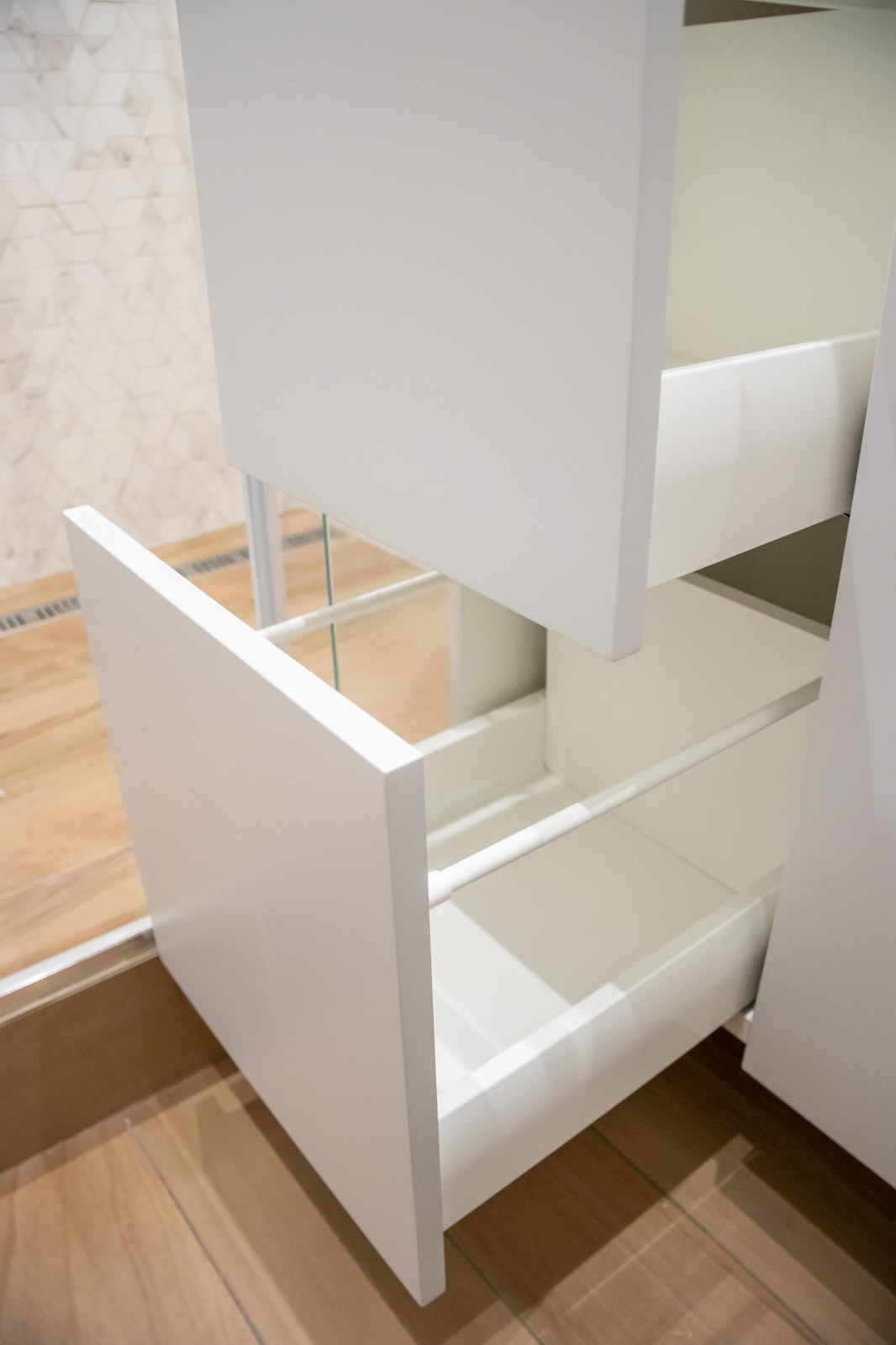 Многоугольная тумба под раковину ванную комнату