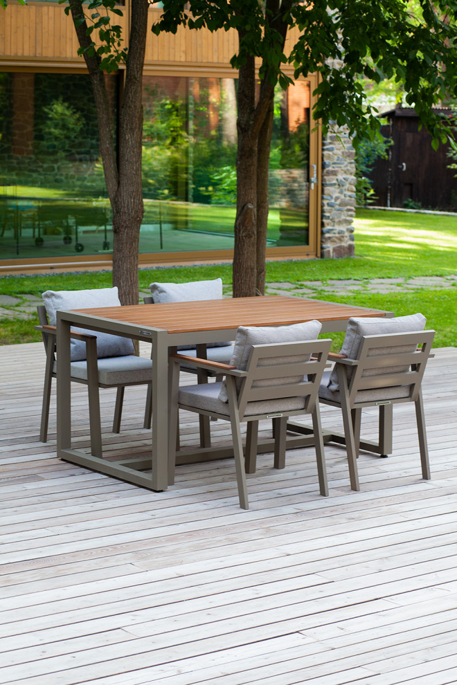 SANTORINI стол и 4 стула, цвет PECAN