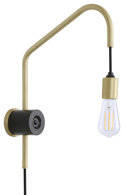 Linea Di Liara Arioso Plug In Wall Mounted Lamp Satin Brass Linea Di Liara Arioso Plug In Wall