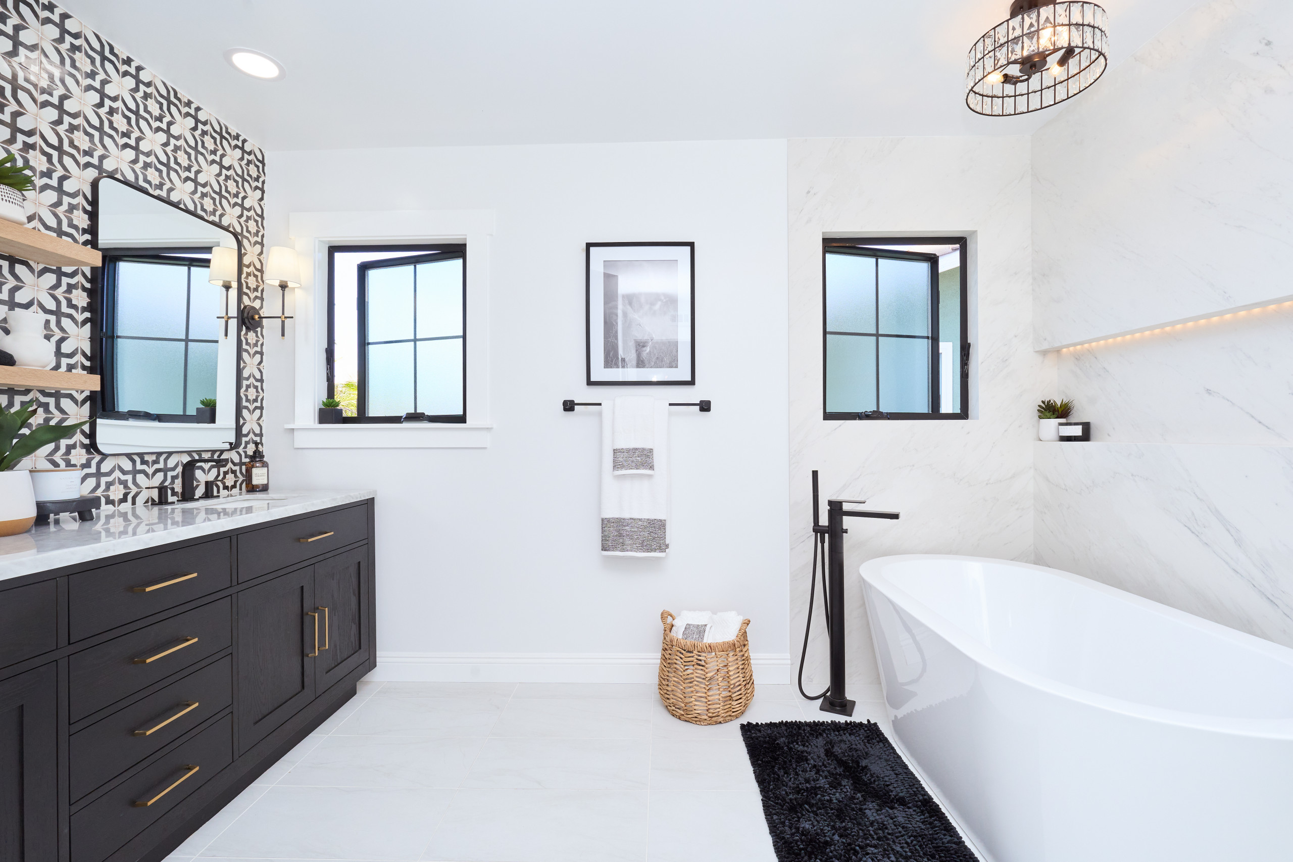 Classic Modern Rustic Primary Bathroom