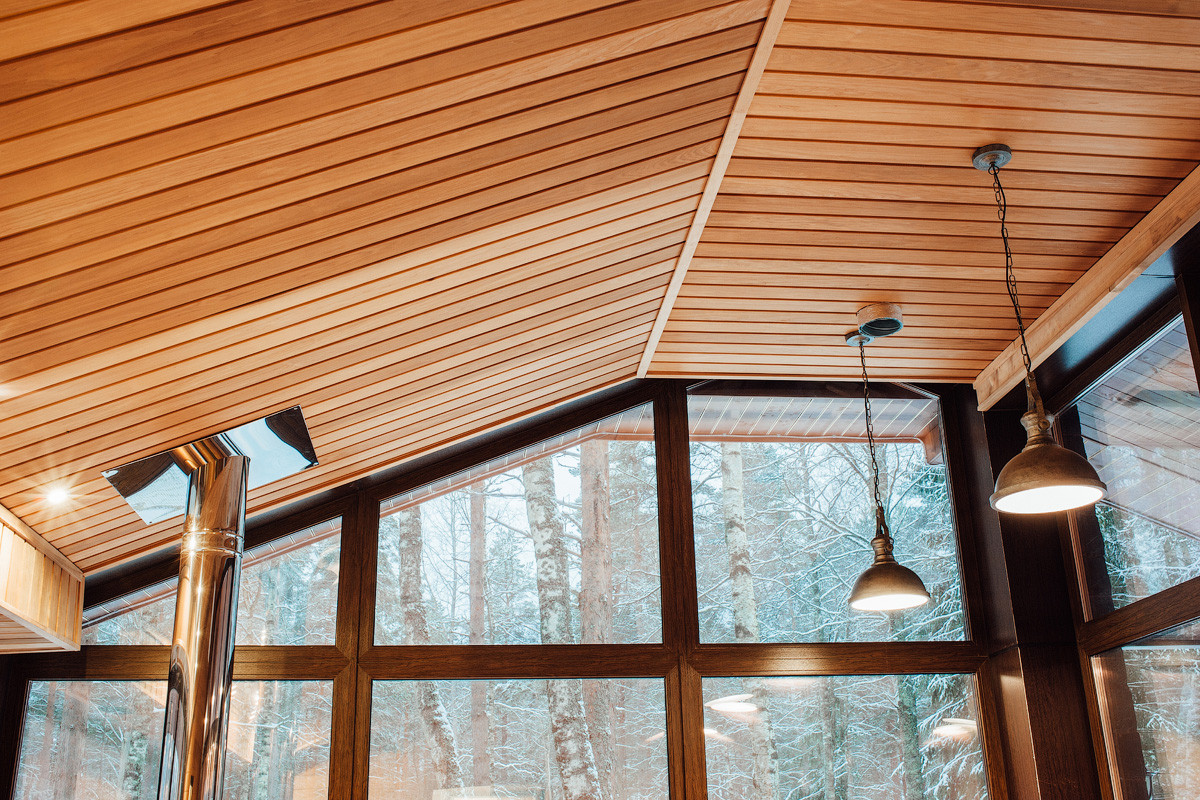 Потолок из термоосины.