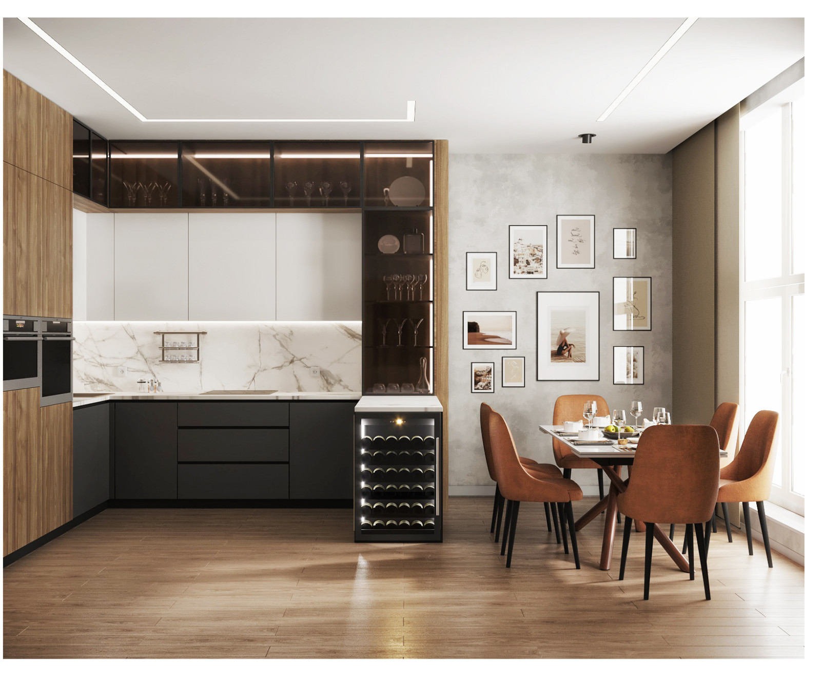 Проект для молодой семьи из 4-х человек в современном стиле