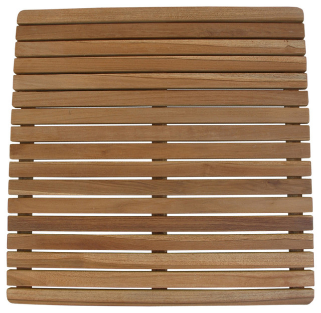 Anderson Teak Pool Side Outddoor Square Shower Mat Transitional