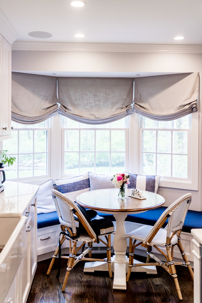Example of a transitional kitchen design in New York