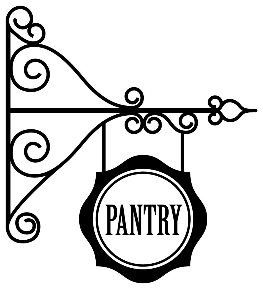 Hanging Pantry Sign Decal Contemporary Wall Decals by Dana Decals