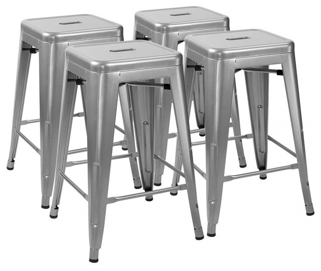 Rustic Bar Stool Metal With Rubber Feet And X Brace Under The Seat Rustic Bar Stool Metal With Rubber Feet And X Brace Under The Seat Set Of 4 Stools Counter By Efurnish