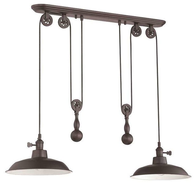 Craftmade Lighting P402 Abz Pulley, Two Light Pendant Chandelier