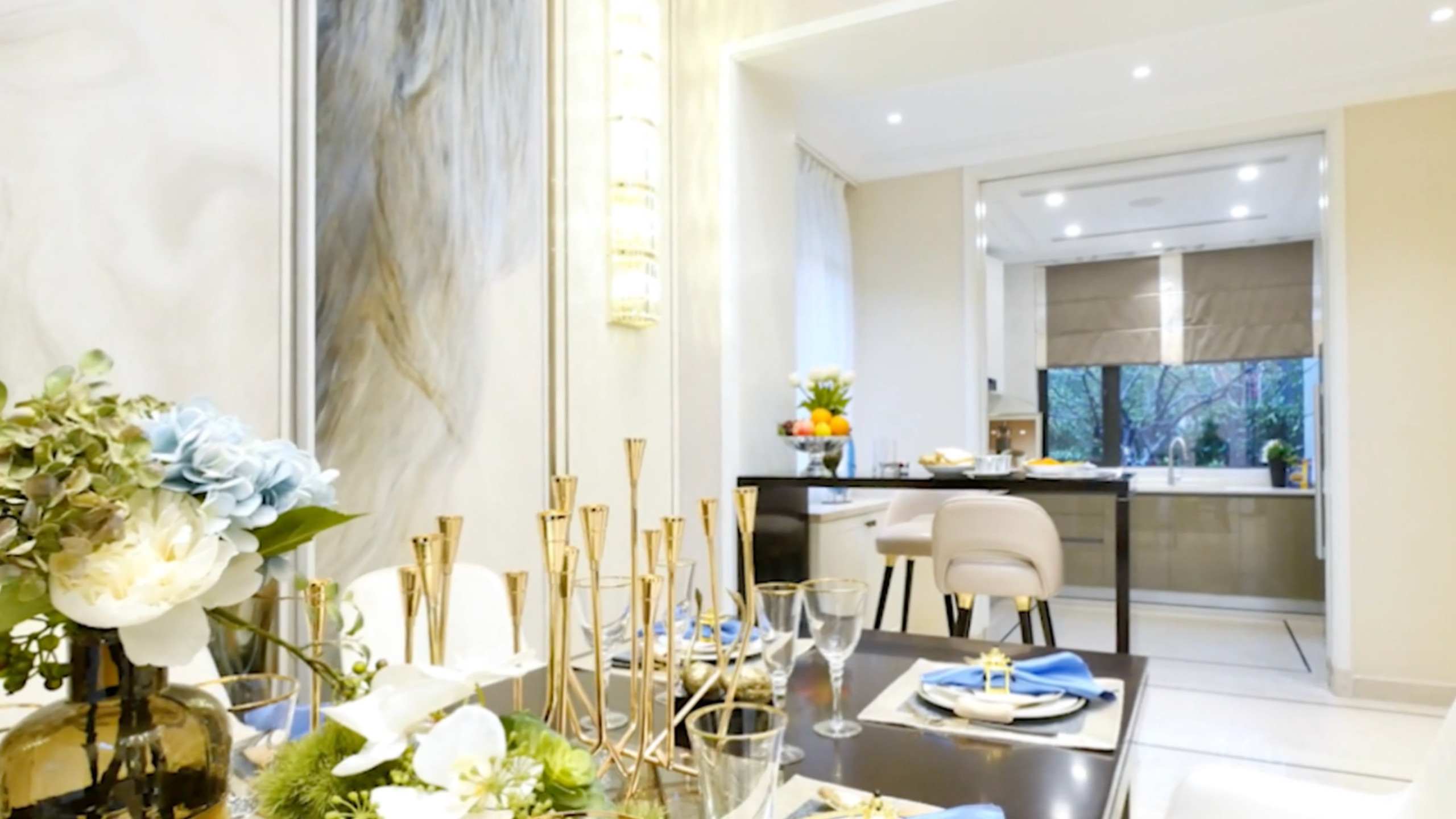 Sleek Modern Dining Room with Elegant Accents in Chertsey