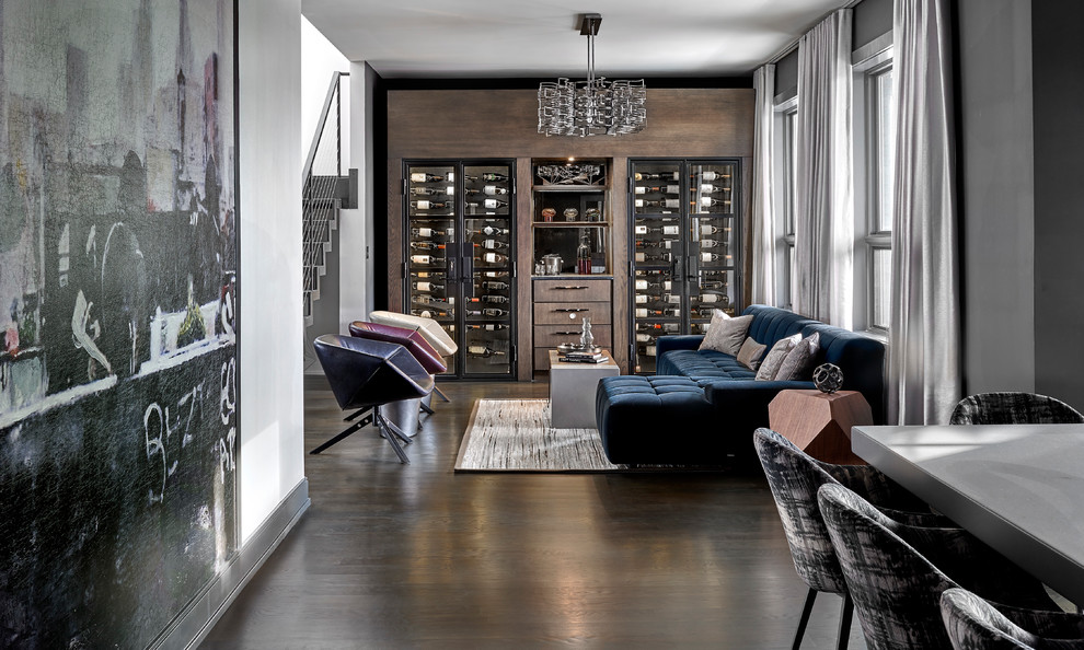 Urban Penthouse - Wine Room - Modern - Wine Cellar - Chicago - by Mia ...