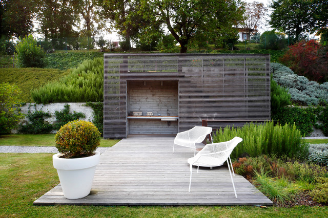 Facciate in legno modern-terrace