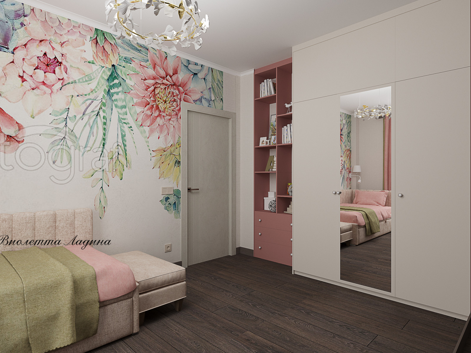 Большая квартира с воспоминаниями о путешествиях.