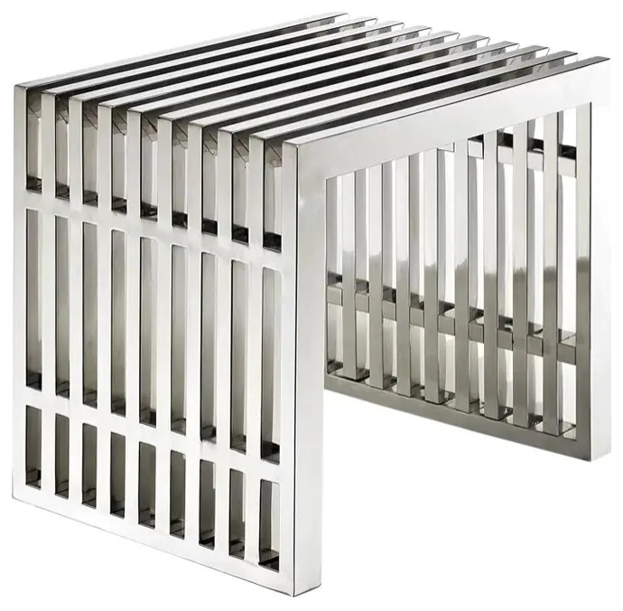 Gridiron Stainless Steel Bench, 16x15x16.5