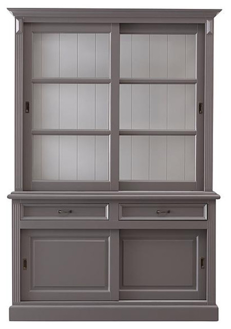 Wooden Display Cabinet, Murano and Light Grey