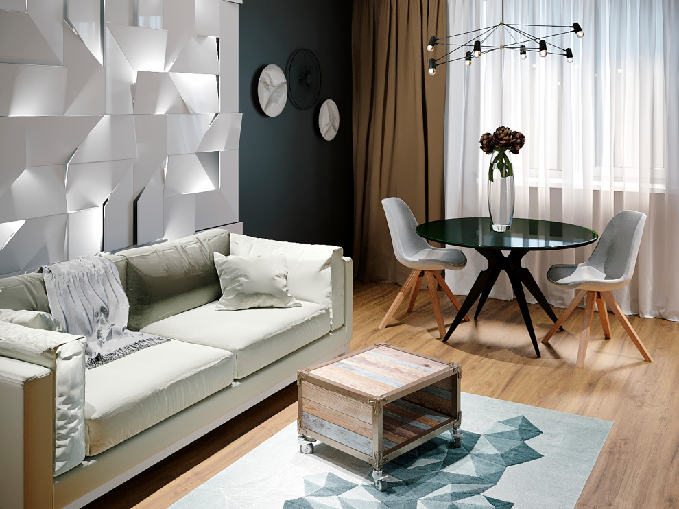 Визуализация кухни-гостиной