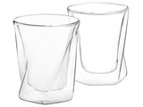 JoyJolt Lacey 10 oz Double Wall Whiskey Glasses, Set of 2 JG10235