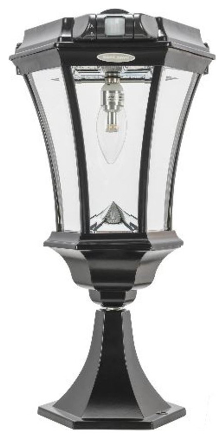 Gama Sonic 94BS50033 15" Tall LED Outdoor Pier Mount Post Light - Black