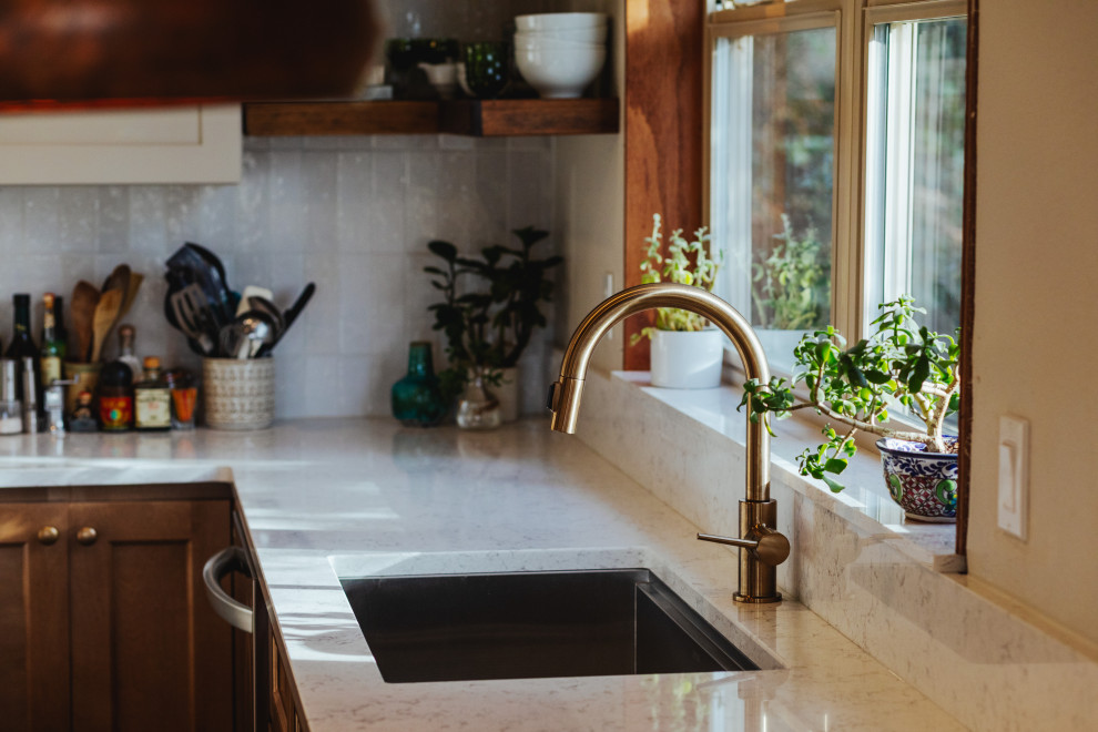 Inspiration for a rustic kitchen remodel in Seattle