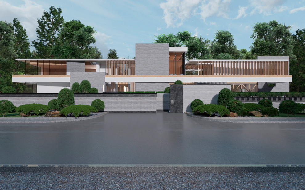 Дом парящий над  рельефом 2700 м2