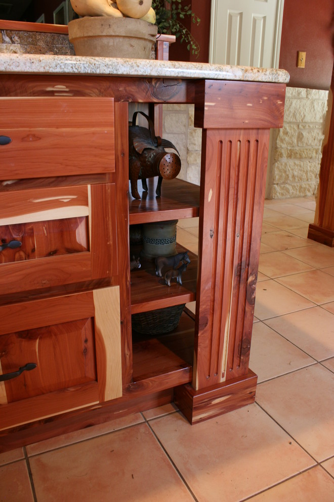 Inspiration for a rustic kitchen remodel in Austin