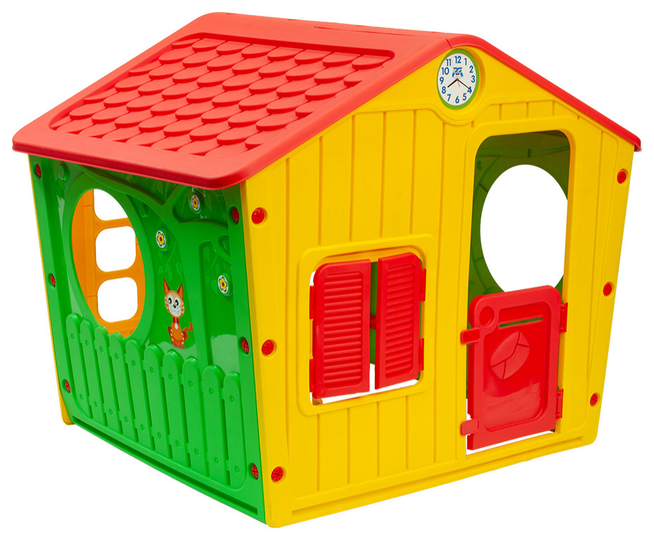 Starplay Children's Galilee Village Playhouse, Classic Color Combination