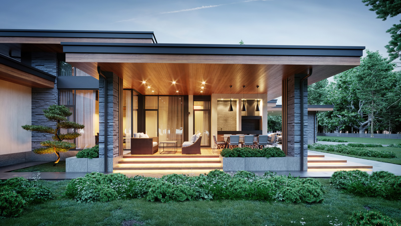 Проект индивидуального жилого дома и бани в КП "Руза Фэмили Парк"