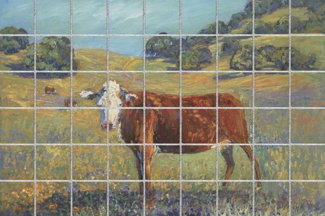Cow-in-Little-Sur Tile Mural