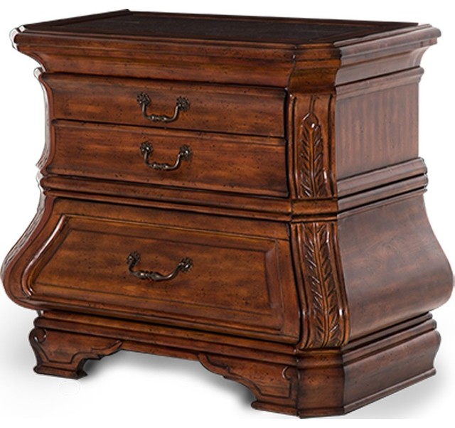 AICO Michael Amini Tuscano Melange Nightstand Victorian Nightstands