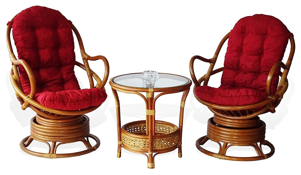 java 3 piece rattan set